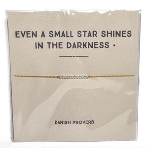 Mai Lin Jewelry Danish Proverb Even A Small Star Shines ... Gold Silk Bracelet